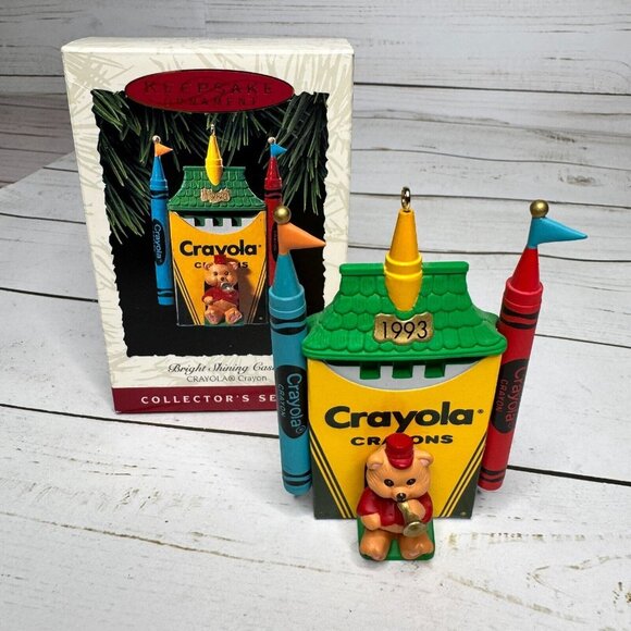 Crayola Hallmark Keepsake Bright Series Ornaments Lot of 3 Carols Castle Swing - Picture 9 of 16
